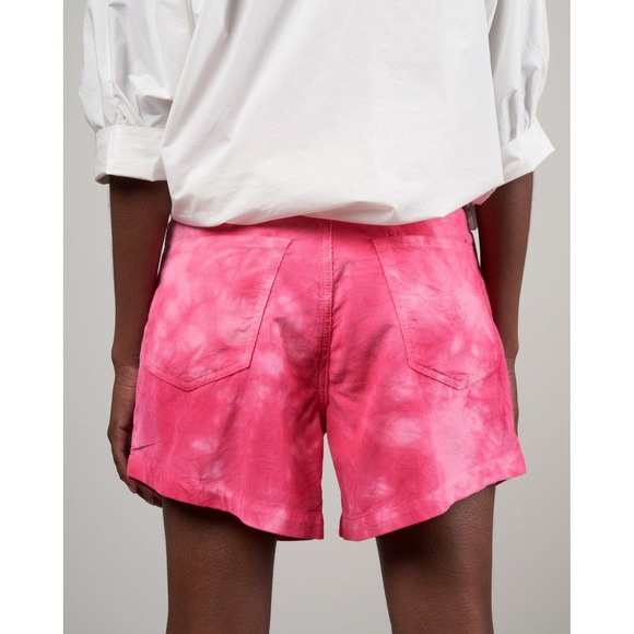 R13 Damon Pleated Shorts Fuchsia Corduroy Tie Dye Women 25 Baggy Relaxed Slouchy - Picture 16 of 16